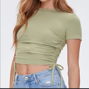 Drawstring crop top